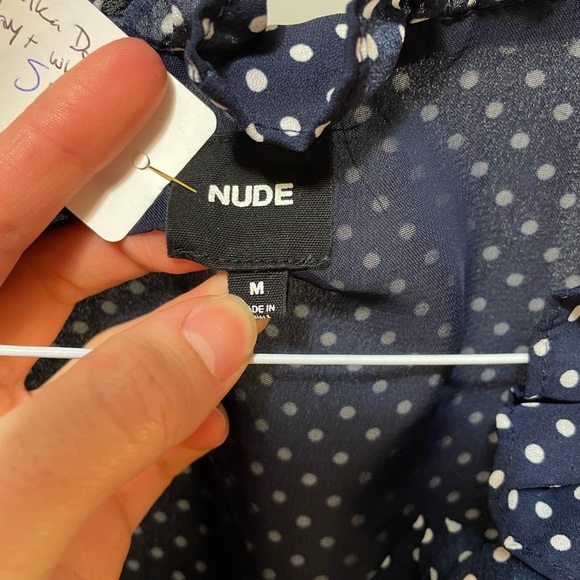 Navy & White Polka Dot Tie Top - Picture 5 of 6